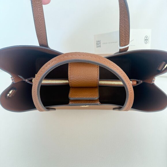 NWT TORY BURCH CROSSBODY SMALL TOTE SATCHEL CORTADO LEATHER - Picture 5 of 7